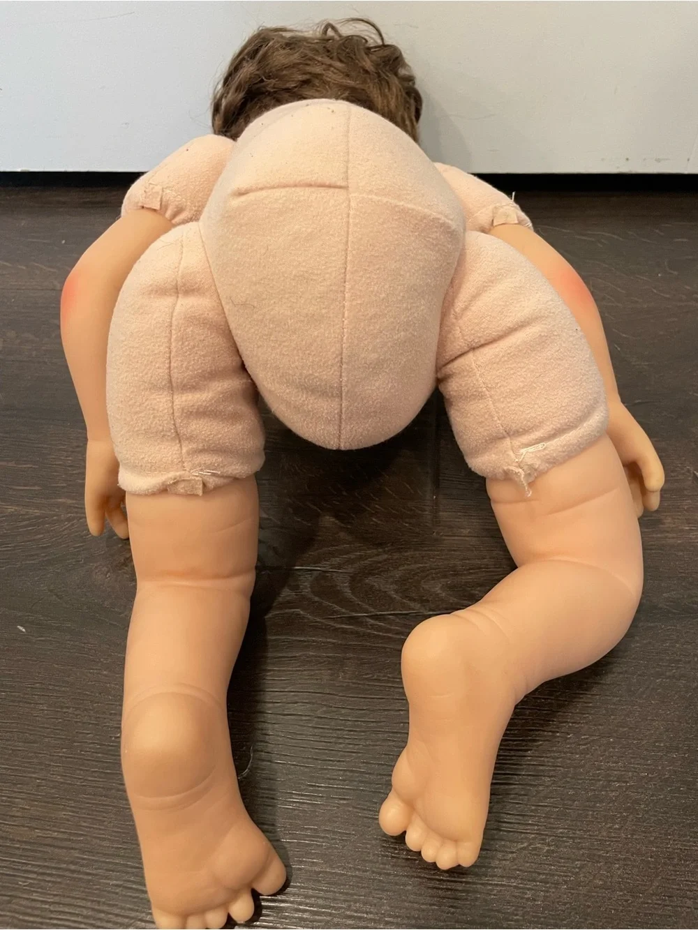 Yesteria Reborn Baby Doll Brown Hair Blue Eye Lifelike Realistic Toy MISSING EYE